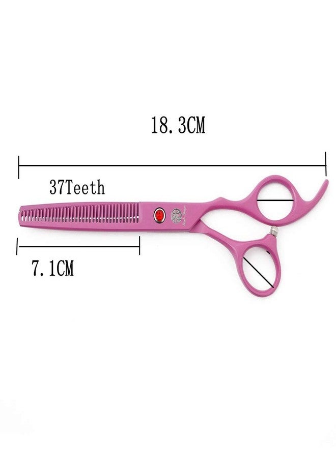 Purple Dragon 7.0 inch Pink 3PCS Pet Grooming Scissors Cat Dog Hair Cutting & Thinning Shears Set for Women Female Pet Groomer - Image 3
